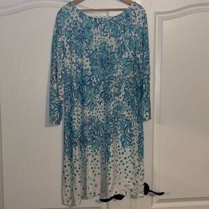 Lilly Pulitzer Blue and White Floral Dress